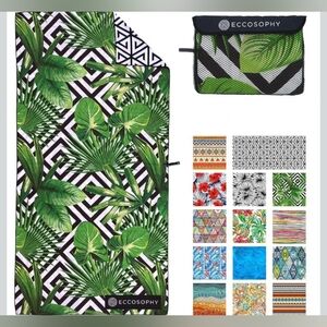 NWT ECCOSOPHY Microfiber Beach Towel - Sand Free, Quick Dry, Light Weight